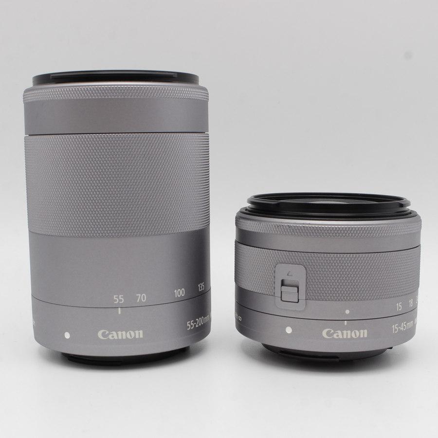 ボーナスストア+5％【美品】Canon EOS Kiss M ダブルズームキット