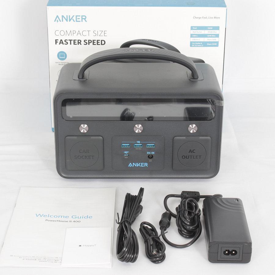 ボーナスストア+5％【美品】Anker PowerHouse II 400 black A1730511 
