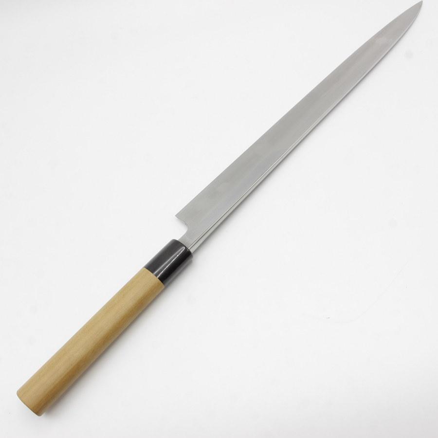 ボーナスストア+5％【未使用】重房 鍛地 ダマスカス 柳包丁 尺一 栗型柄 刃渡り約330mm 桐箱 鞘付 和包丁 柳刃 |  | 05