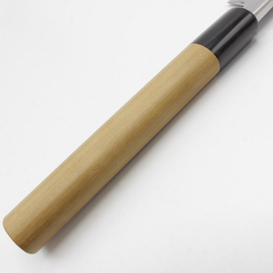 ボーナスストア+5％【未使用】重房 鍛地 ダマスカス 柳包丁 尺一 栗型柄 刃渡り約330mm 桐箱 鞘付 和包丁 柳刃 |  | 06