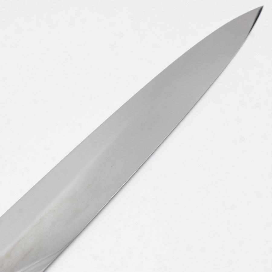 ボーナスストア+5％【未使用】堺正行 池田辰男作 水本焼 波紋あり 白二鋼 柳包丁 尺一 朴柄八角柄 鏡面 朴鞘付 刃渡り約330mm 白紙2号 水焼 和包丁 柳刃 |  | 04