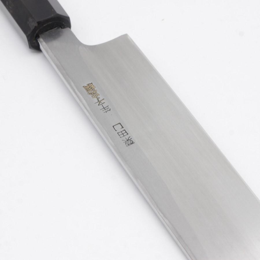 ボーナスストア+5％【未使用】粟田口一竿子忠綱 霞 白一鋼 柳包丁 尺一 八角黒檀柄 朴鞘 袋付き 刃渡り約330mm 白紙1号 和包丁 柳刃 |  | 07