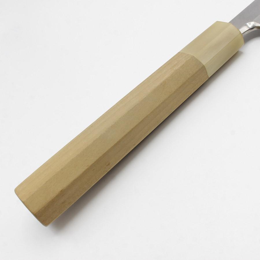 ボーナスストア+5％【美品】左海泉〓守 霞 純鋼 白一鋼 柳包丁 霞 尺一 朴柄八角柄 朴鞘付 刃渡り約330mm 白紙1号 和包丁 柳刃 |  | 02