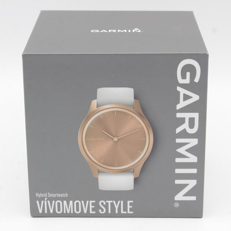ボーナスストア+5％】Garmin vivomove Style White/Rose Gold 010 
