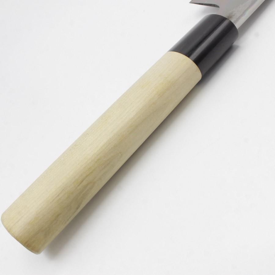ボーナスストア+5％【未使用】本焼 青鋼 菜切薄刃包丁 七寸半 栗型柄 鏡面 刃渡り約230mm 和包丁 |  | 06