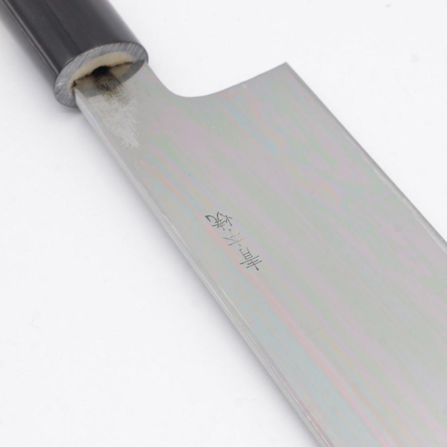 ボーナスストア+5％【未使用】本焼 青鋼 菜切薄刃包丁 七寸半 栗型柄 鏡面 刃渡り約230mm 和包丁 |  | 07