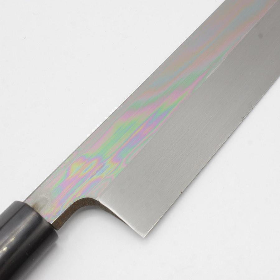 ボーナスストア+5％【未使用】本焼 青鋼 菜切薄刃包丁 七寸半 栗型柄 鏡面 刃渡り約230mm 和包丁 |  | 03