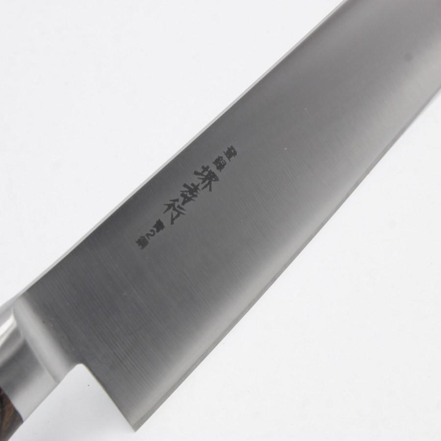ボーナスストア+5％【新品】堺孝行 青ニ鋼 本焼 牛刀 八寸 鍔付柄 刃渡り約240mm 洋包丁 |  | 03