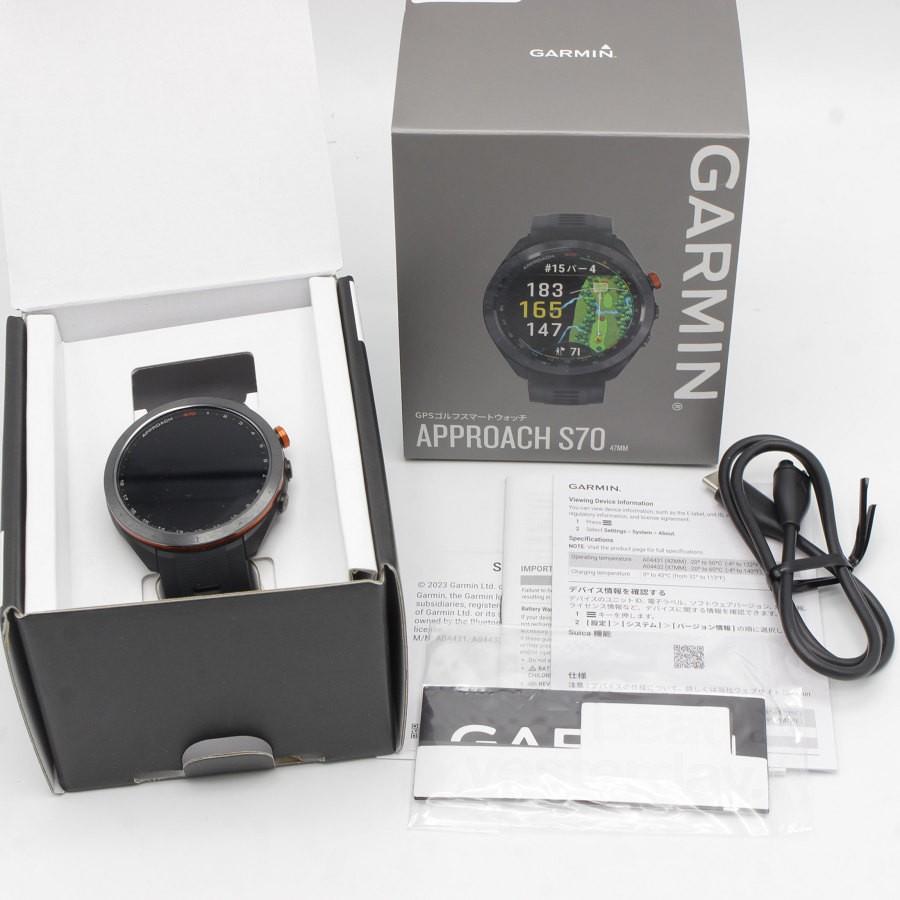ボーナスストア+5％【美品】GARMIN Approach S70 47mm Black 010-02746 