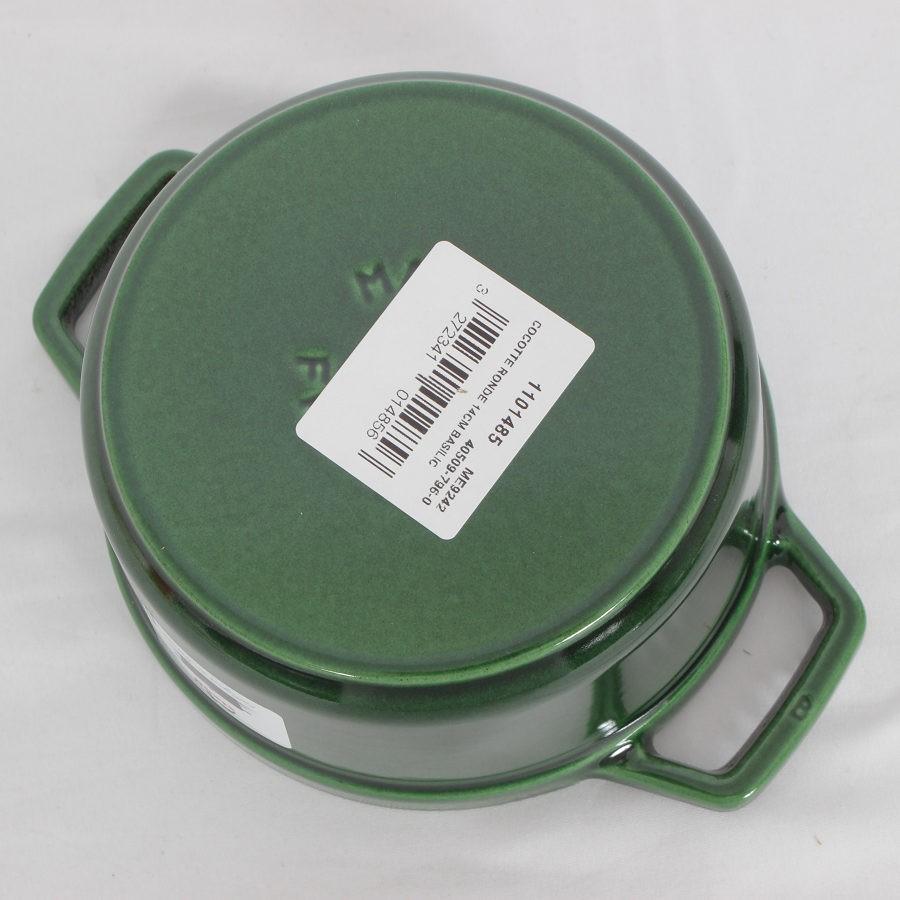 ボーナスストア+5％【新品】ストウブ ココット ラウンド バジルグリーン 14cm 40509-796 ホーロー 両手鍋 本体 |  | 04