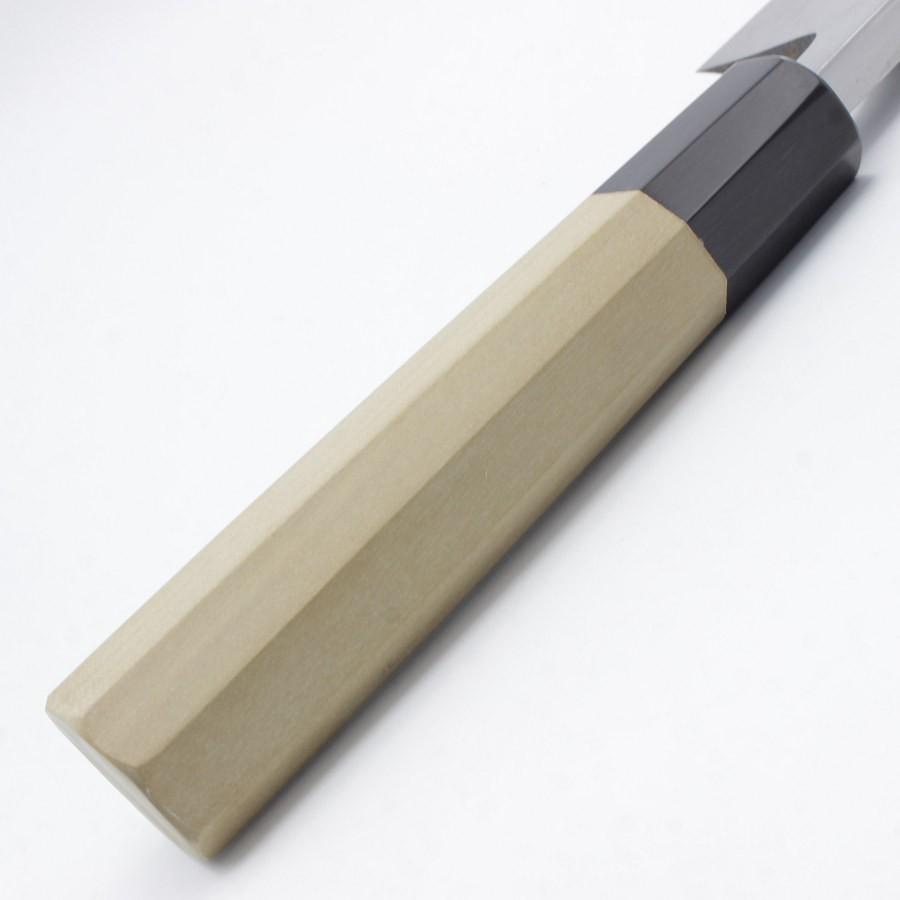 【ボーナスストア+5％】【未使用】源昭忠 白鋼 出刃包丁 八半 八角柄 刃渡り約240mm 和包丁 |  | 06