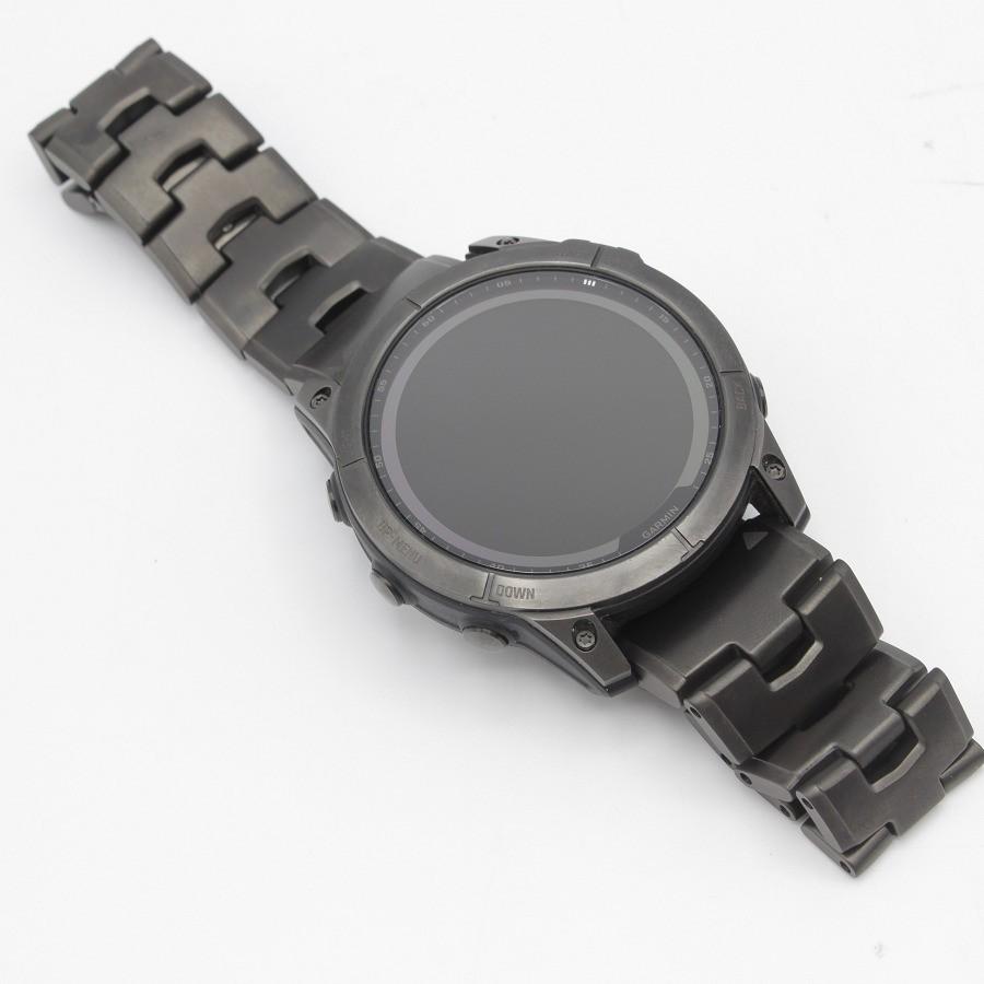 ボーナスストア+5％【美品】GARMIN fenix 7X Sapphire Dual Power Ti Carbon Gray DLC / Carbon Gray DLC Vented Titanium Band 010-02541-47 スマートウォッチ |  | 01