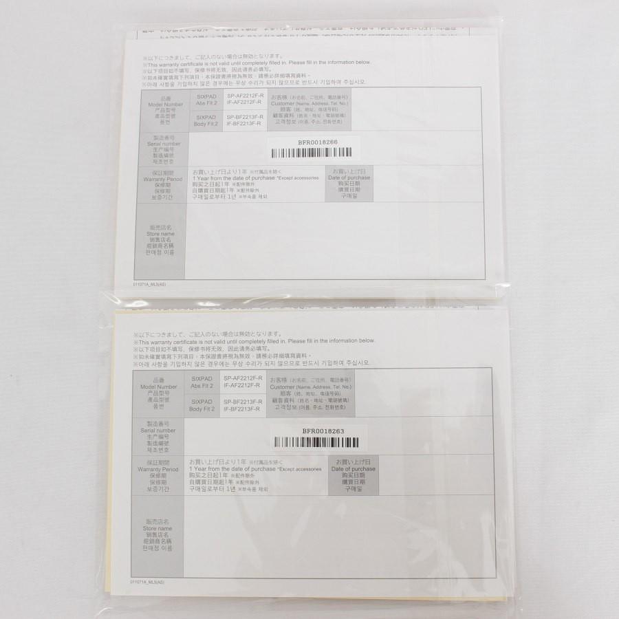 ボーナスストア+5％【未使用】MTG SIXPAD Body Fit 2 SP-BF2213F-R