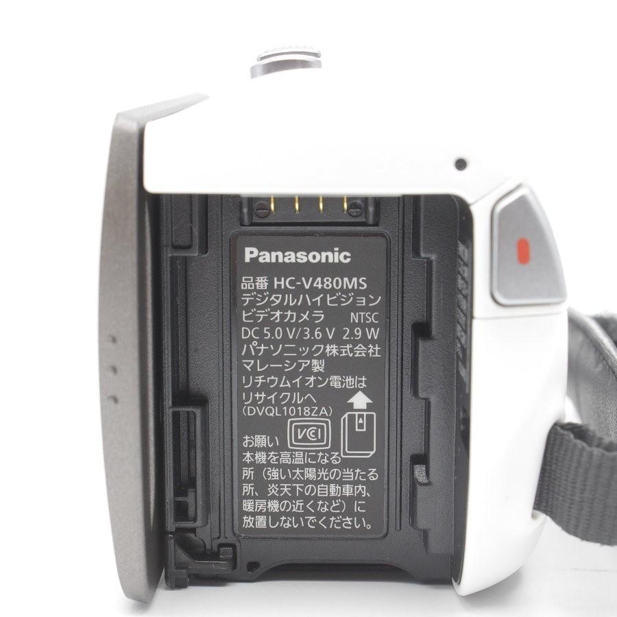 ボーナスストア+5％【美品】パナソニック HC-V480MS-W ホワイト