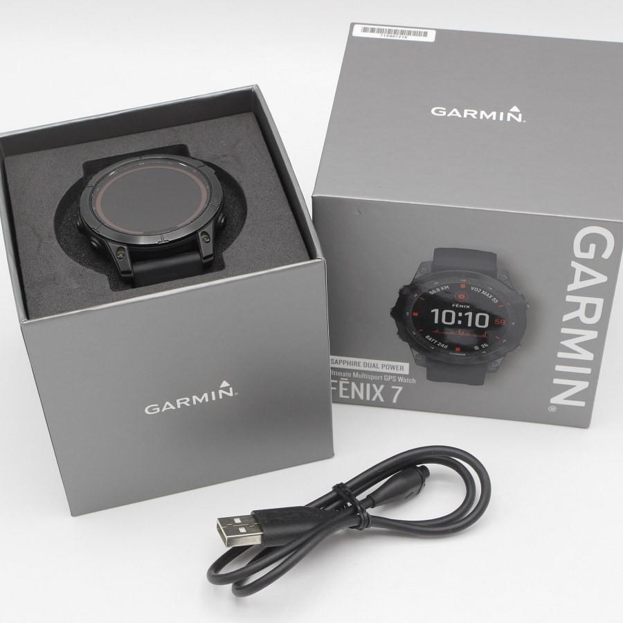 ボーナスストア+5％】GARMIN fenix 7 Sapphire Dual Power Ti Black 