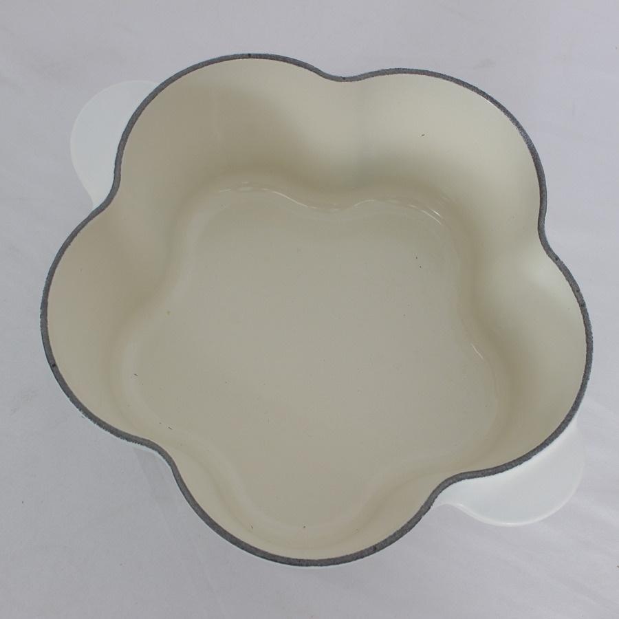 ボーナスストア+5%【美品】ル・クルーゼ ココットフルール 20cm ボーナスストア+5%【美品】ル・クルーゼ ココットフルール 20cm