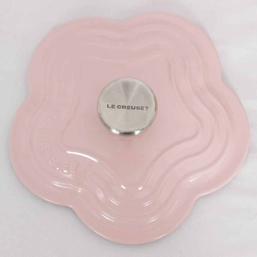 LE CREUSET 花形 鍋 22cm シフォンピンク プレート フルール LE CREUSET 花形 鍋 22cm シフォンピンク プレート フルール