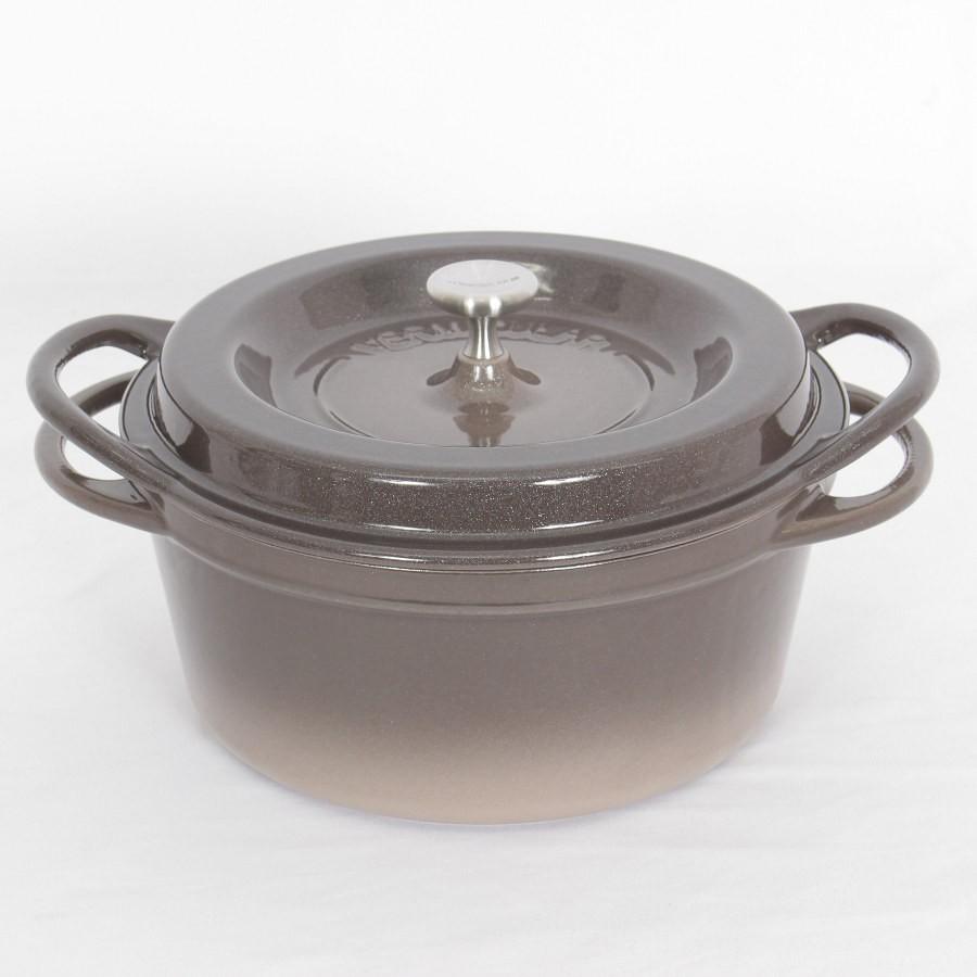 ボーナスストア+5％【美品】バーミキュラ オーブンポットラウンド 18cm BRN18R パールブラウン 無水 ホーロー 両手鍋 本体 | 