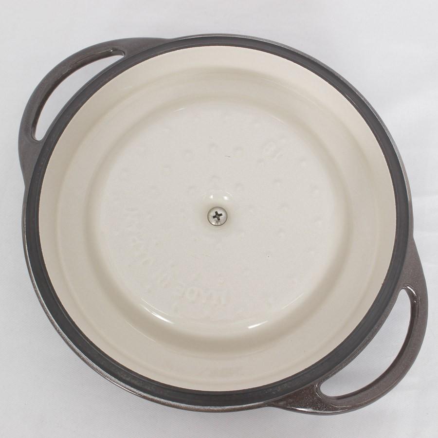 ボーナスストア+5％【美品】バーミキュラ オーブンポットラウンド 18cm BRN18R パールブラウン 無水 ホーロー 両手鍋 本体 |  | 07