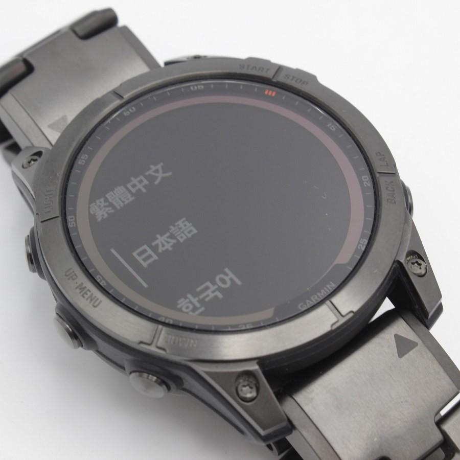 ボーナスストア+5％【美品】GARMIN fenix 7 Sapphire Dual Power Ti Carbon Gray DLC/Carbon Gray DLC Vented Titanium Band 010-02540-48 |  | 03
