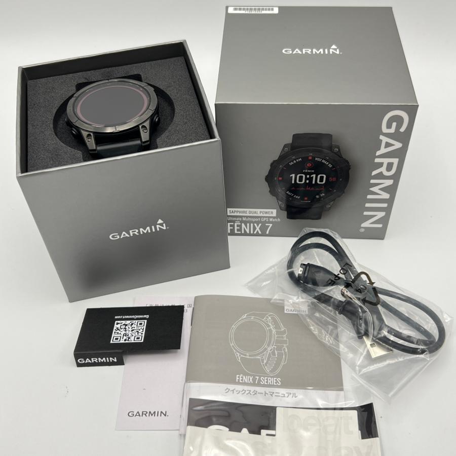 【ボーナスストア+5％】GARMIN fenix 7 Sapphire Dual Power Ti Carbon Gray DLC / Black 010-02540-29 スマートウォッチ フェニックス 7 ガーミン 本体 | 