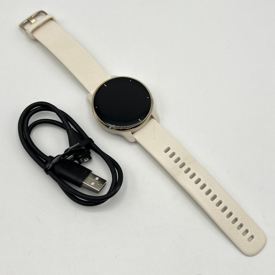 ボーナスストア+5％】GARMIN vivo Venu 2 Plus White/Cream Gold 010  