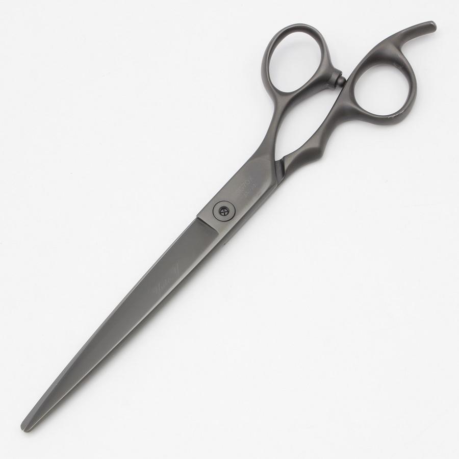 ボーナスストア+5％【美品】オオカワプロシザーズ SG70-X DLCコーティング マットブラック カットシザー 7インチ ハマグリ刃 3Dハンドル |  | 01