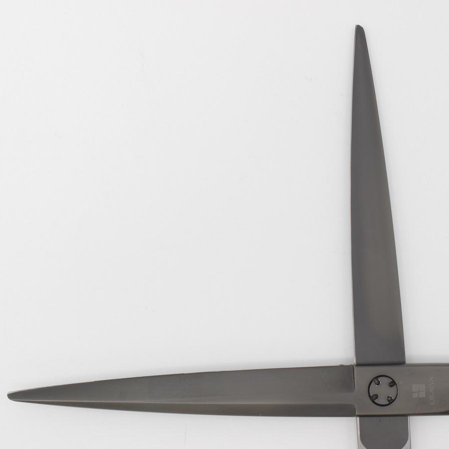 ボーナスストア+5％【美品】オオカワプロシザーズ SG70-X DLCコーティング マットブラック カットシザー 7インチ ハマグリ刃 3Dハンドル |  | 02