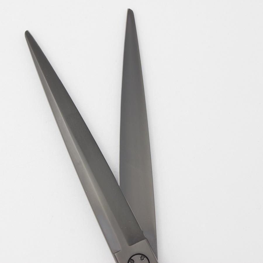 ボーナスストア+5％【美品】オオカワプロシザーズ SG70-X DLCコーティング マットブラック カットシザー 7インチ ハマグリ刃 3Dハンドル |  | 03