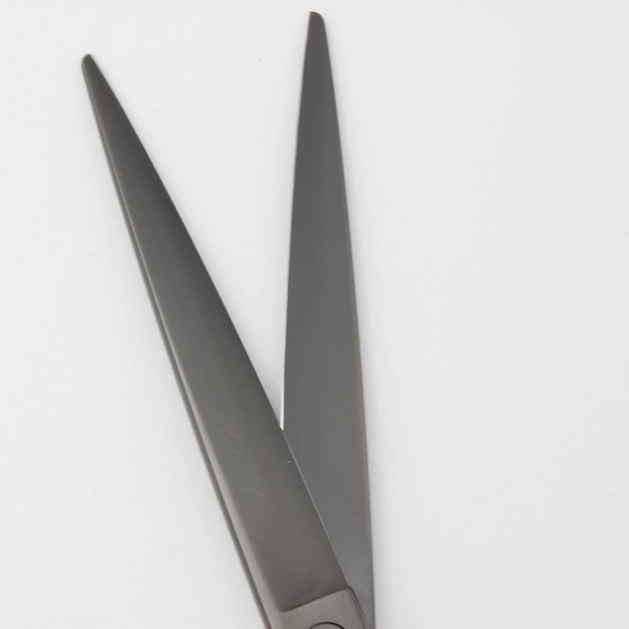 ボーナスストア+5％【美品】オオカワプロシザーズ SG70-X DLCコーティング マットブラック カットシザー 7インチ ハマグリ刃 3Dハンドル |  | 05