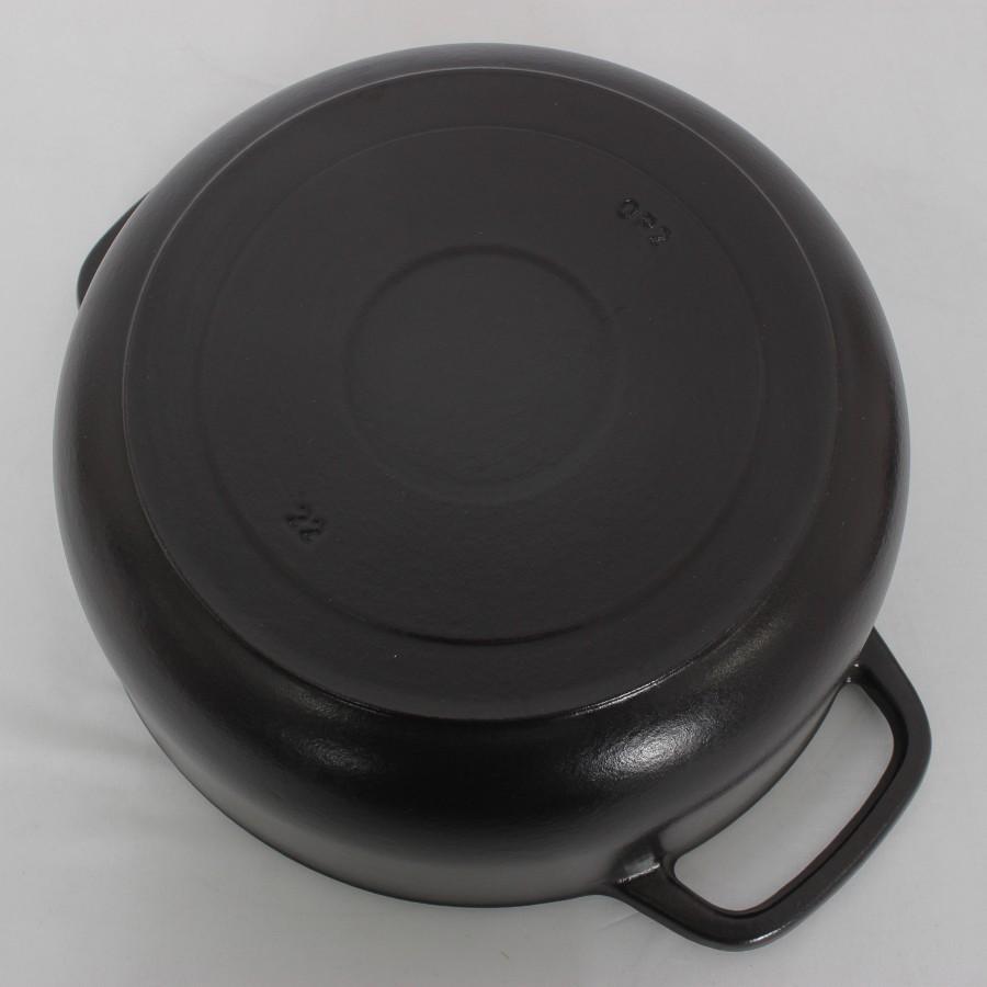 ボーナスストア+5％【美品】バーミキュラ オーブンポット2 22cm OP2R22S-BK マットブラック セルフスタンディングリッド ホーロー 両手鍋 本体 |  | 05