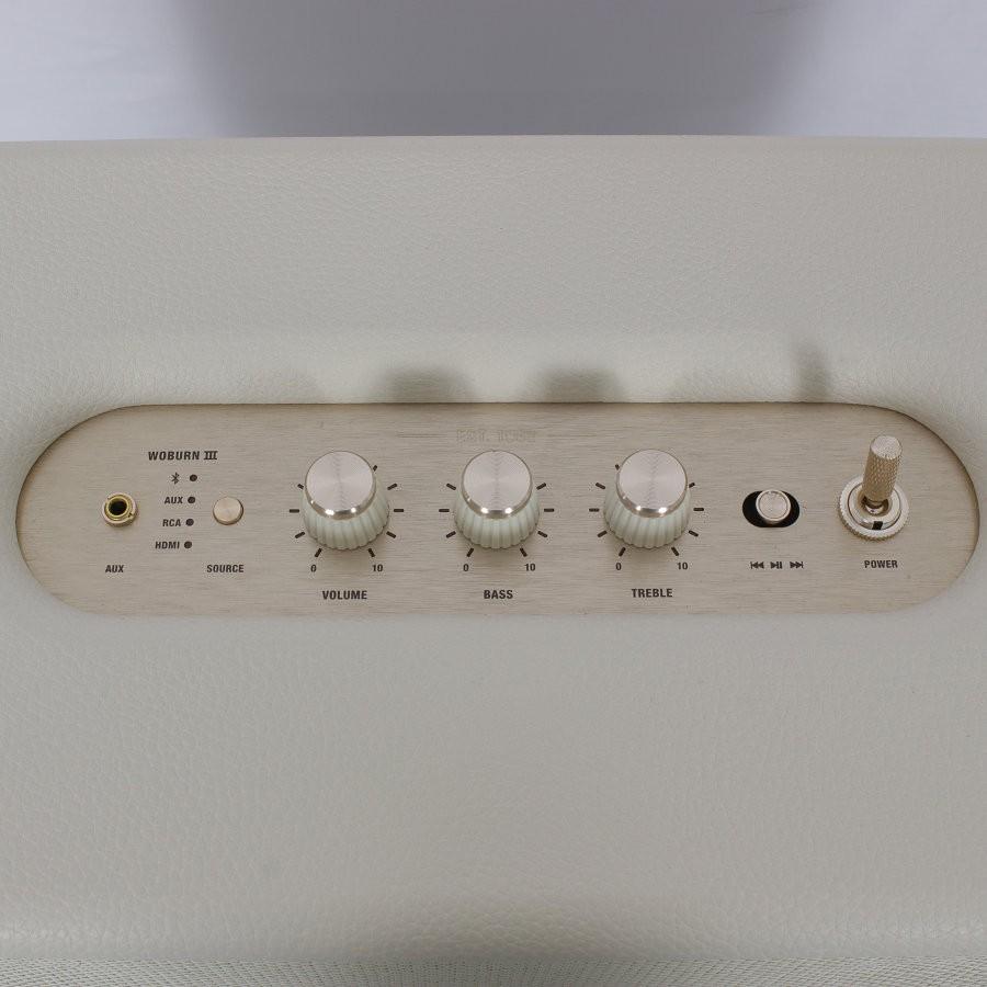 ボーナスストア+5％【美品】Marshall ワイヤレススピーカー Woburn III クリーム ワイヤレス Bluetooth スピーカー マーシャル 本体 |  | 04