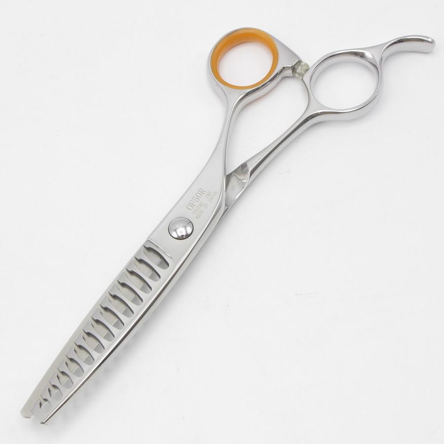 ボーナスストア+5％【美品】内海シザー U&U OF50R セニング 6インチ オフセットハンドル 13目フラット 約50% ウツミ トリミング用 |  | 01
