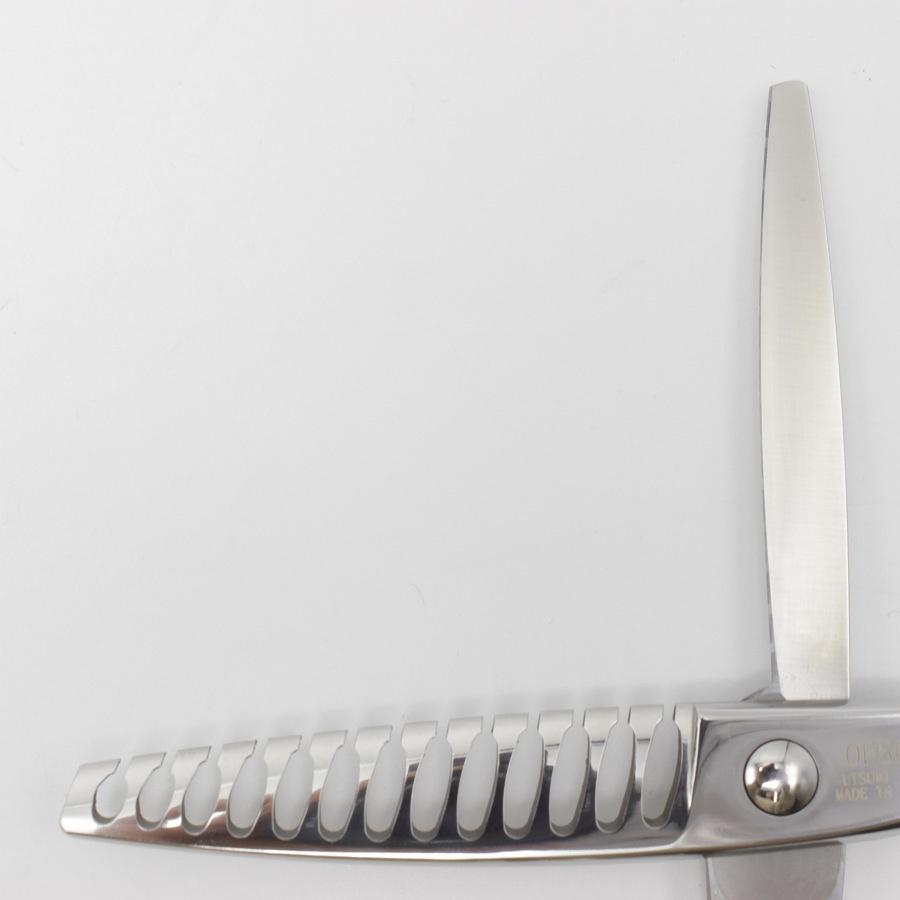 ボーナスストア+5％【美品】内海シザー U&U OF50R セニング 6インチ オフセットハンドル 13目フラット 約50% ウツミ トリミング用 |  | 04