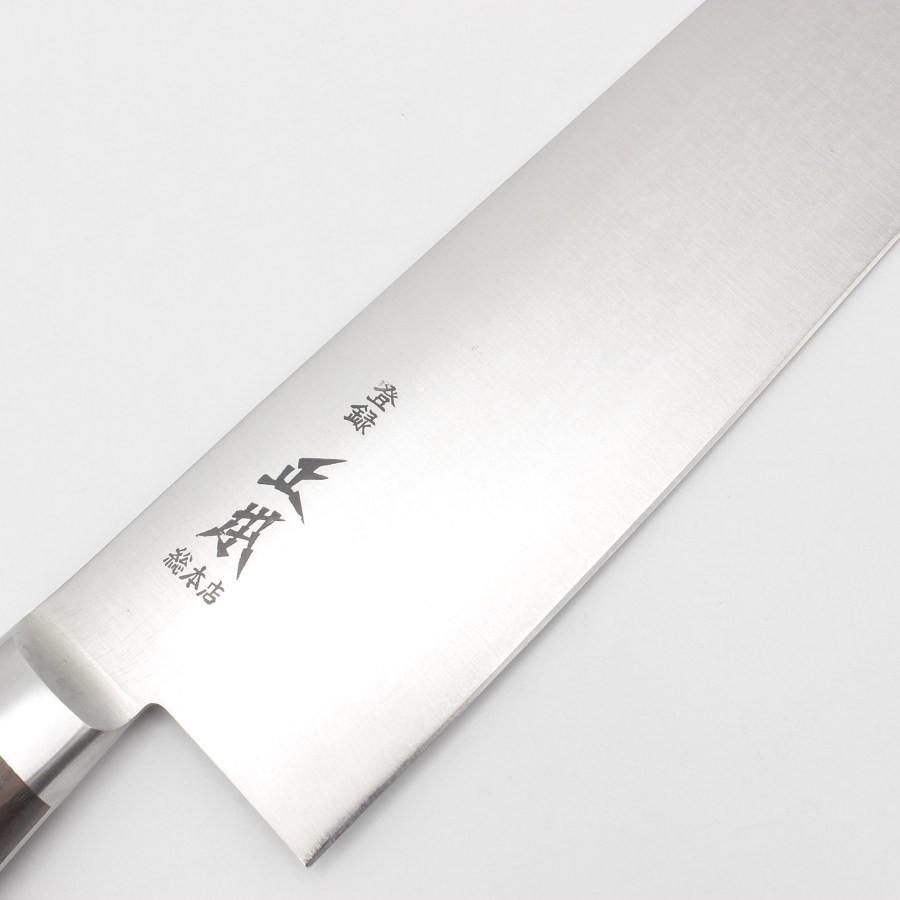 ボーナスストア+5％【新品】正本総本店 牛刀 CT-5030 一尺 鍔付紫丹柄 刃渡り約300mm 洋包丁 |  | 03