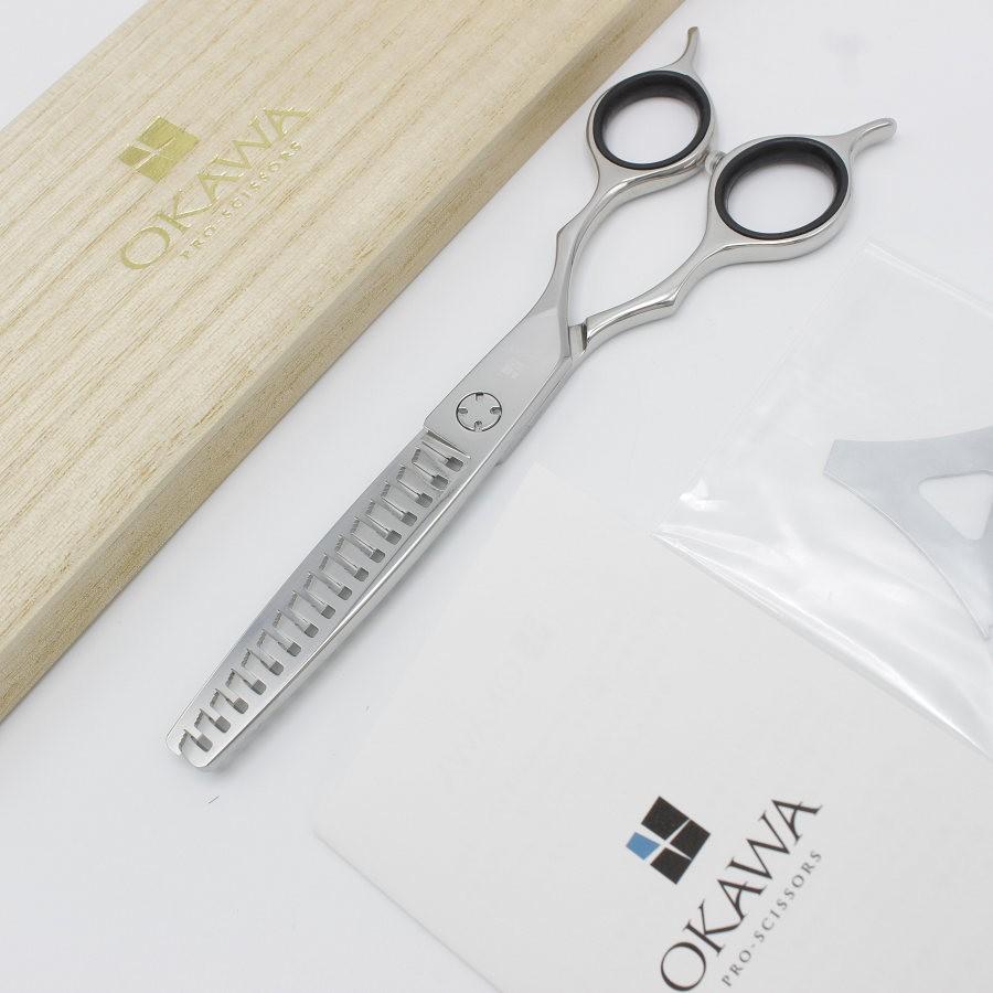 ボーナスストア+5％【美品】オオカワプロシザーズ SG163 セニング 5.8インチ メガネハンドル 16目3段 約35%〜40% Jシリーズ 163 | 