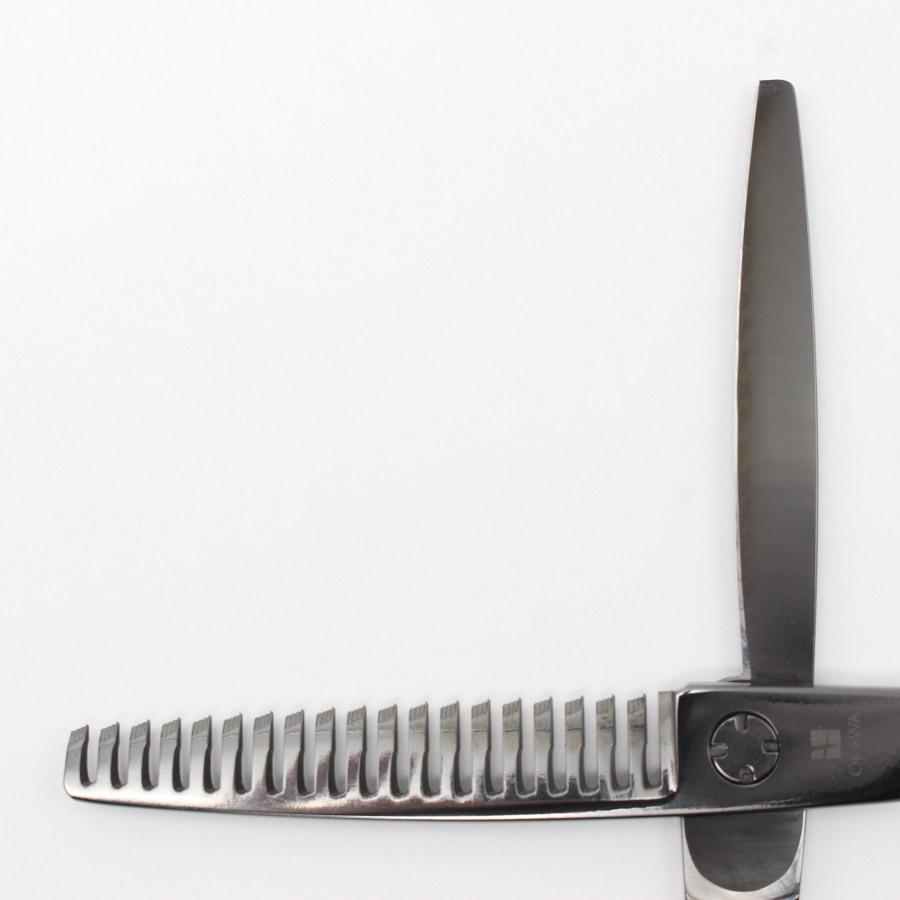 ボーナスストア+5％【美品】オオカワプロシザーズ J-series SG193 DLCコーティング メタルブラック セニング 5.8インチ メガネハンドル 19目3段 約25%〜30% |  | 02