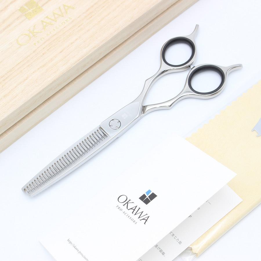 ボーナスストア+5％【美品】オオカワプロシザーズ J-series SG301 セニング 5.8インチ メガネハンドル 30目 約10%〜15% | 