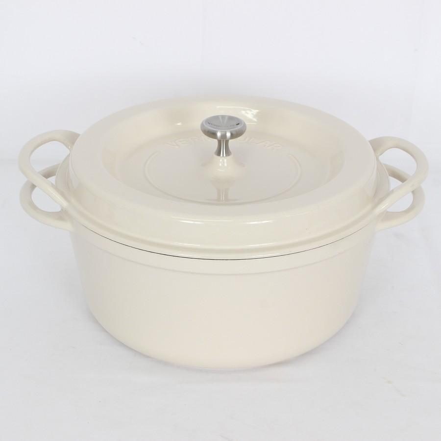 【ボーナスストア+5％】バーミキュラ オーブンポットラウンド 26cm ナチュラルベージュ NBG26R 無水 ホーロー鍋 本体 | 