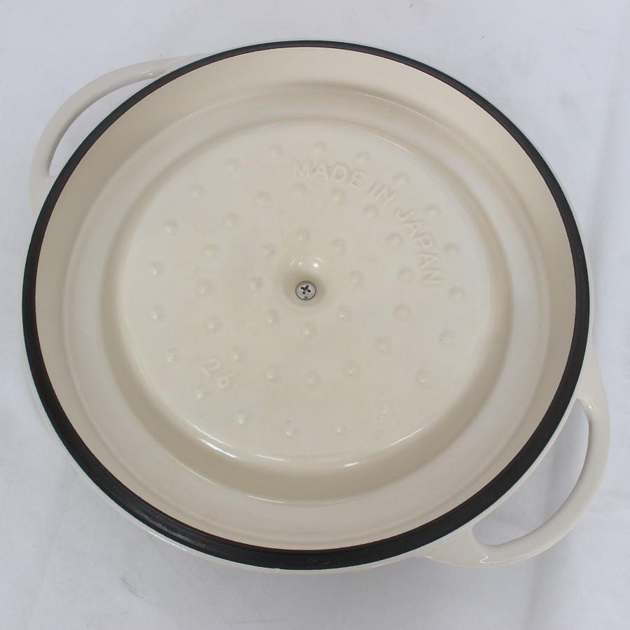 【ボーナスストア+5％】バーミキュラ オーブンポットラウンド 26cm ナチュラルベージュ NBG26R 無水 ホーロー鍋 本体 |  | 07