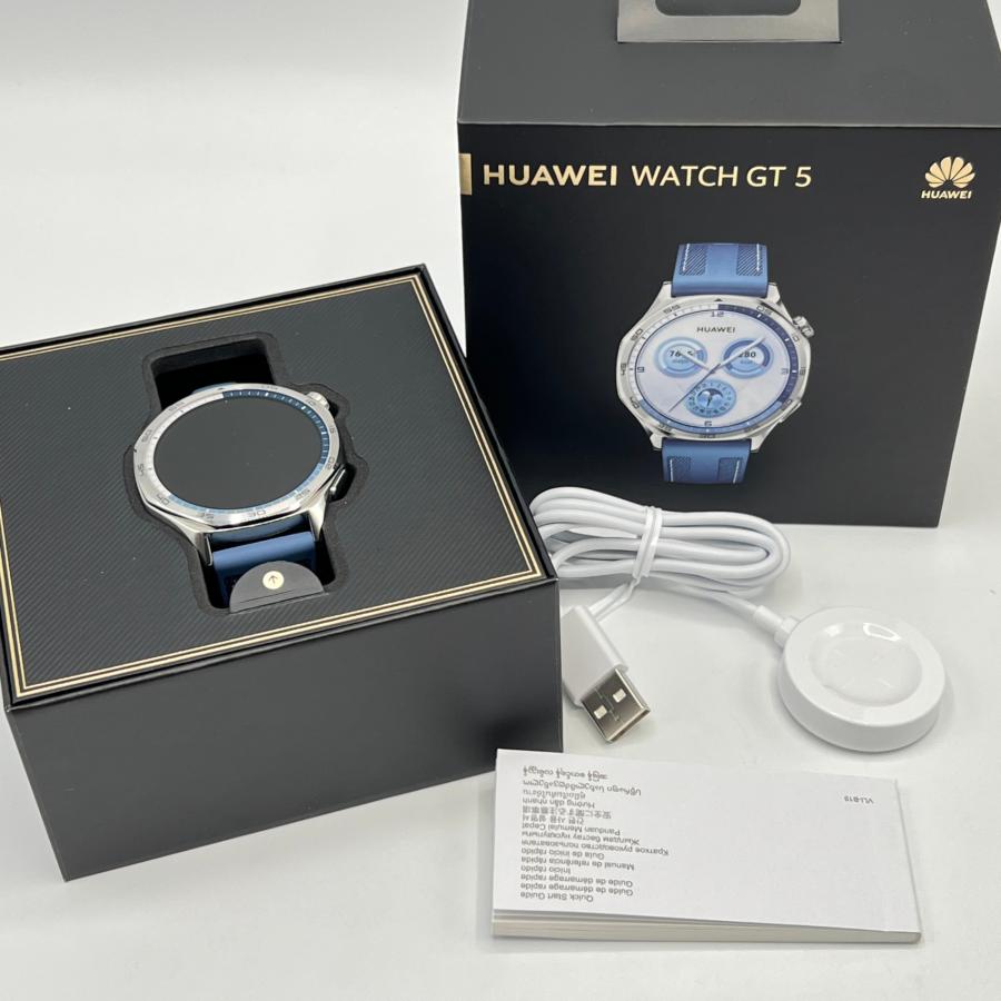 ボーナスストア+5％【美品】HUAWEI WATCH GT5 46mm VLI-B19 ブルー 