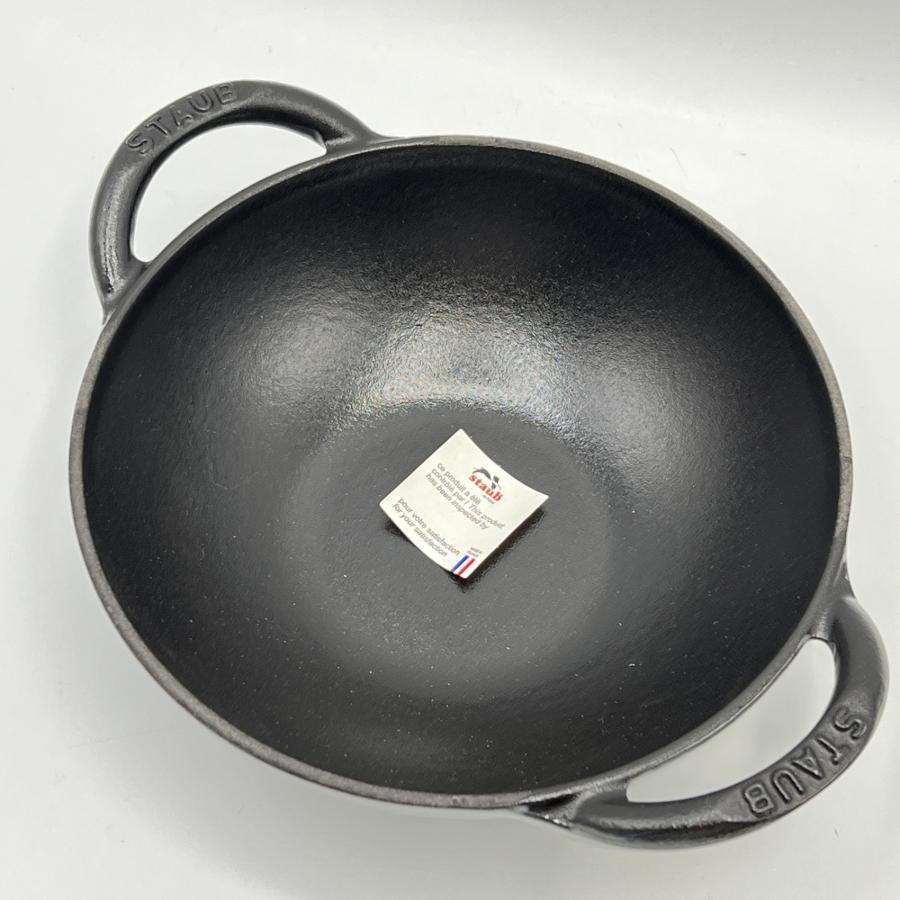 新品16cmストウブ ベビーウォック グレー staub ココット Black 【公式