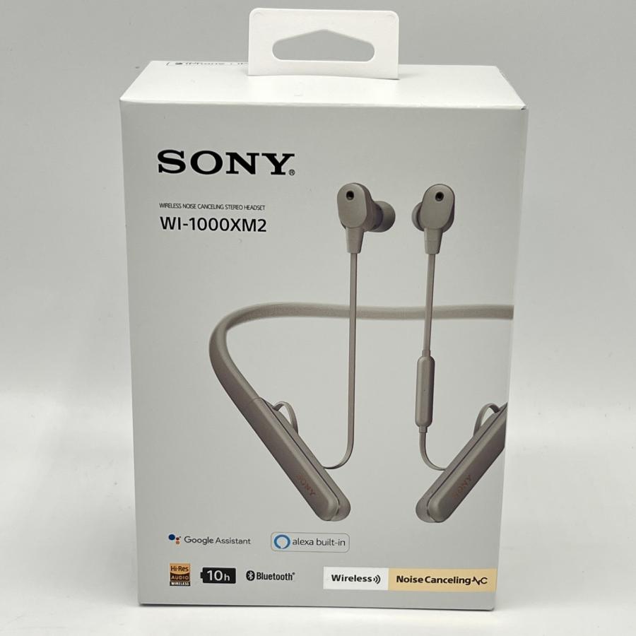ボーナスストア+5％【美品】SONY WI-1000XM2-SM プラチナシルバー