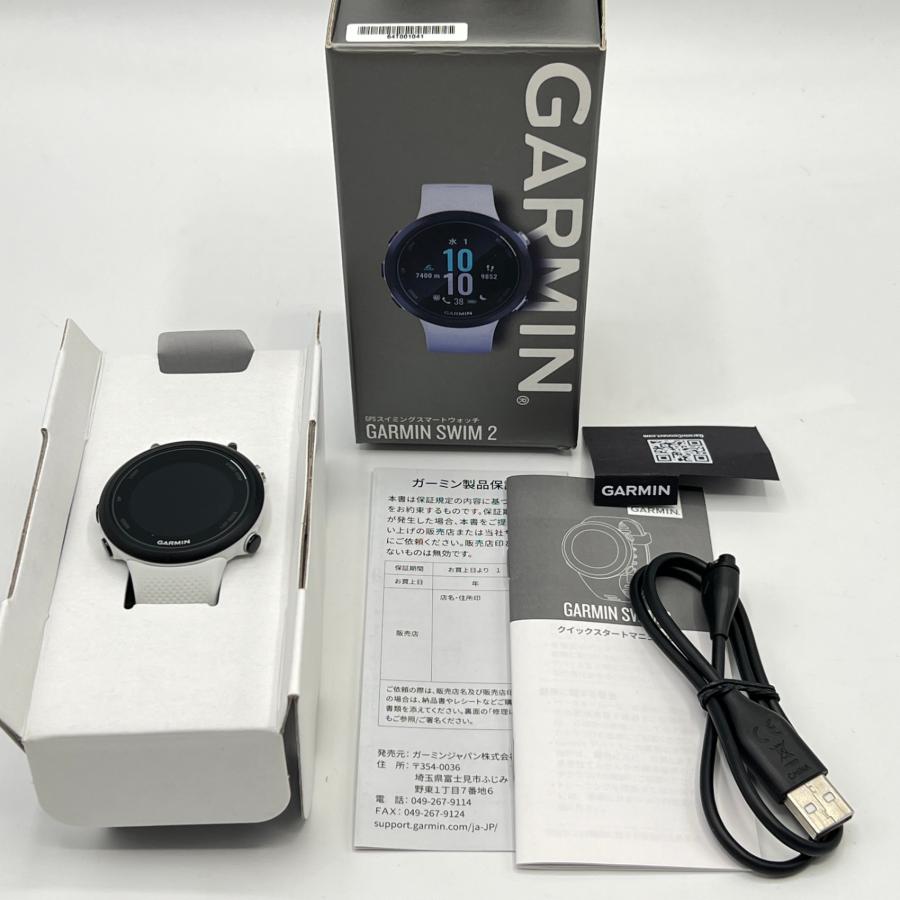 ボーナスストア+5％【美品】GARMIN Swim 2 010-02247-41 ホワイト 