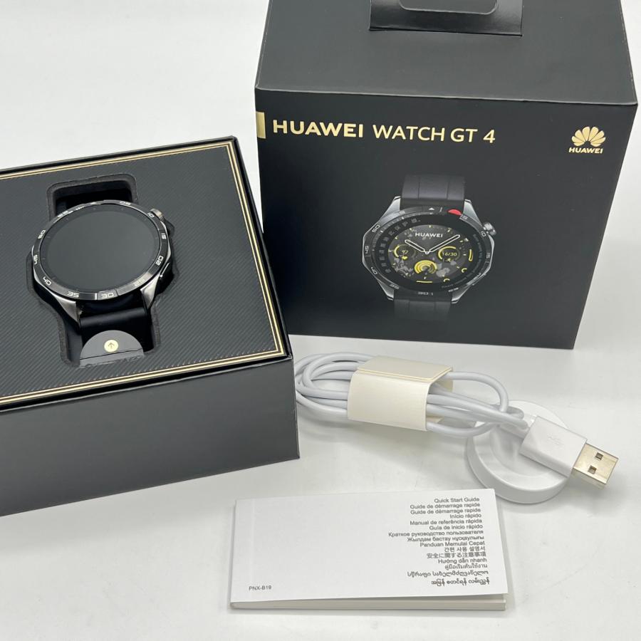 ボーナスストア+5％】HUAWEI WATCH GT4 46mm PNX-B19 ブラック  