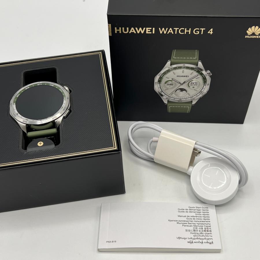 ボーナスストア+5％【美品】HUAWEI WATCH GT4 46mm PNX-B19 グリーン 