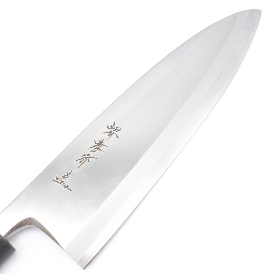 【ボーナスストア+5％】【新品】堺孝行 モリブデン鋼 七寸 PC黒柄 出刃包丁 刃渡り210mm 和包丁 |  | 02