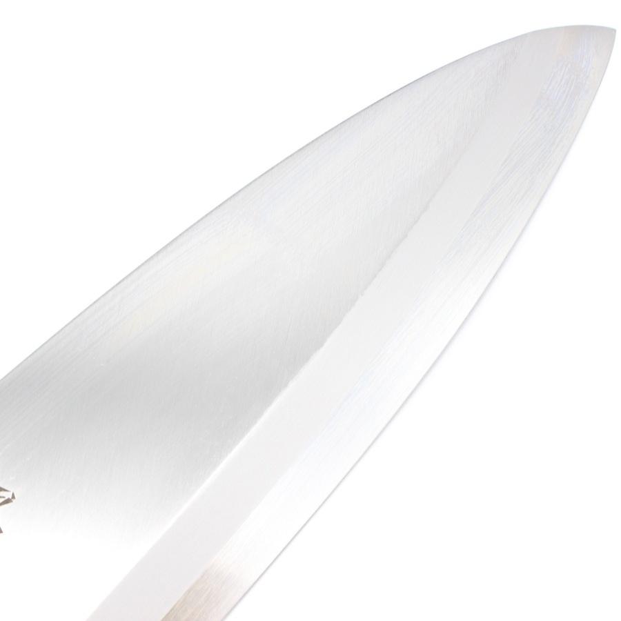 【ボーナスストア+5％】【新品】堺孝行 モリブデン鋼 七寸 PC黒柄 出刃包丁 刃渡り210mm 和包丁 |  | 04