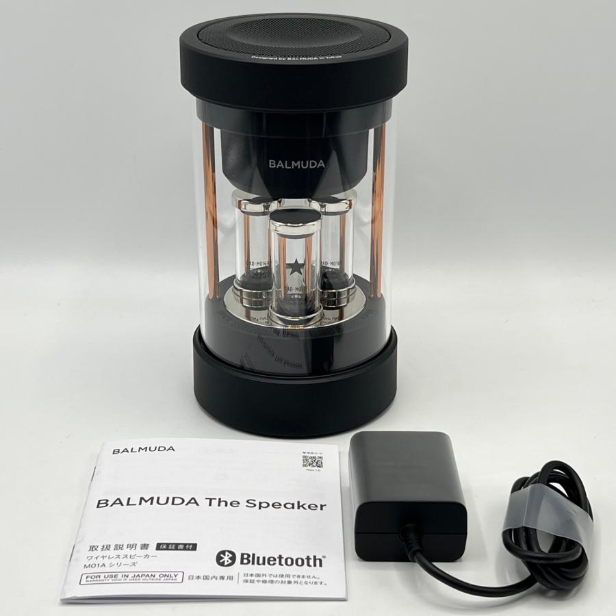 ボーナスストア+5％【美品】BALMUDA The Speaker M01A-BK ブラック 