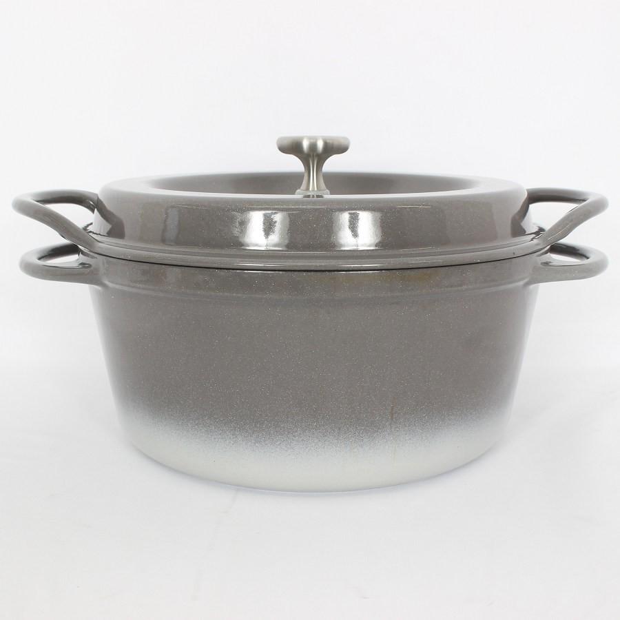 【ボーナスストア+5％】バーミキュラ オーブンポットラウンド 22cm GRY22R パールグレー マグネットリベット付き 無水 ホーロー 両手鍋 本体 |  | 02